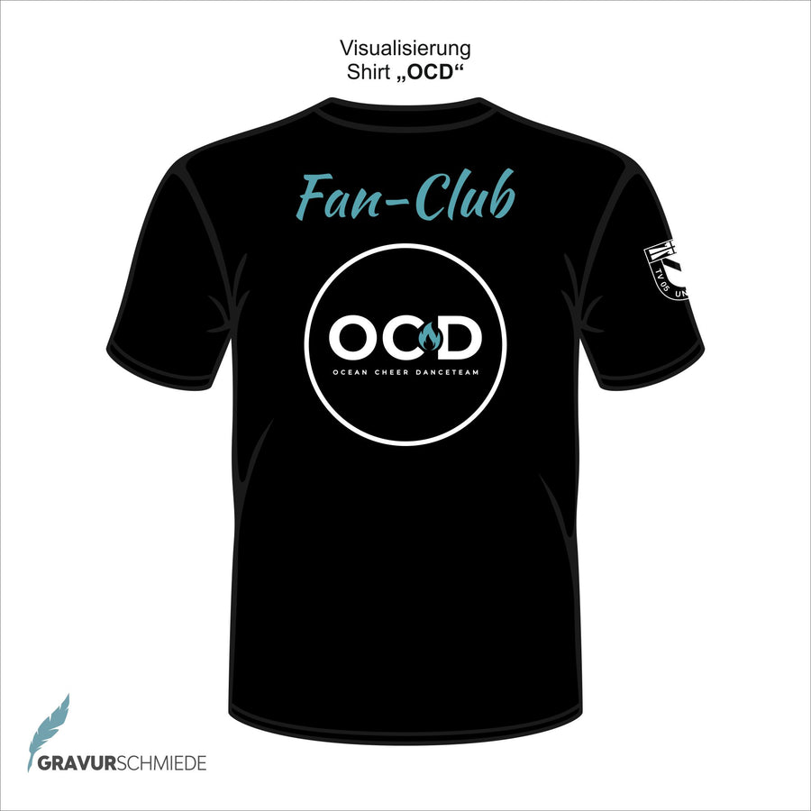 Shirt Rückseite, personalisiert für OCD Ocean Cheer Danceteam TV Unterbach