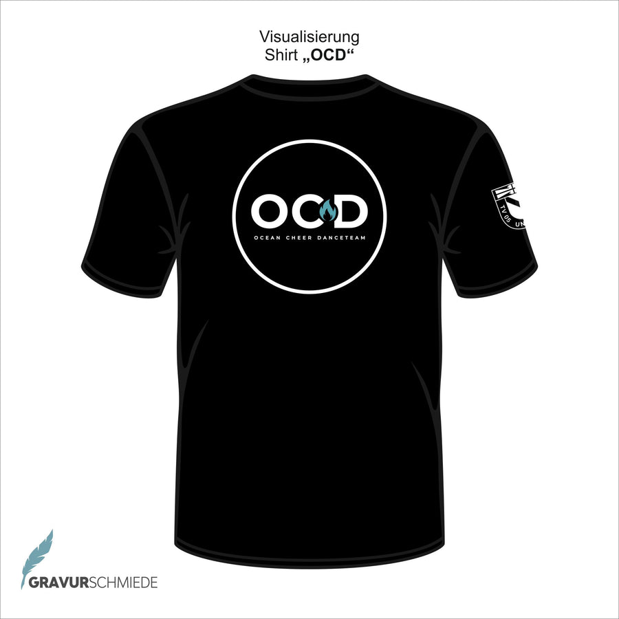 Shirt rückseite, personalisiert für OCD Ocean Cheer Danceteam TV Unterbach